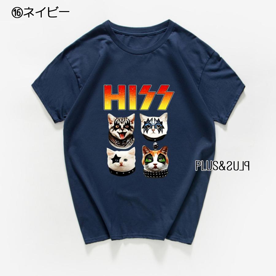 Tシャツ 猫柄 ミュージシャン ヘビメタ ハードロック 男女兼用 メンズ
