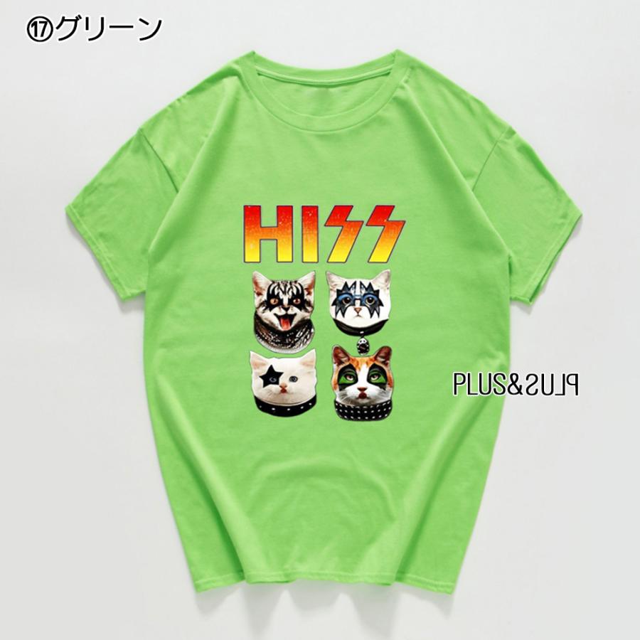 Tシャツ 猫柄 ミュージシャン ヘビメタ ハードロック 男女兼用 メンズ