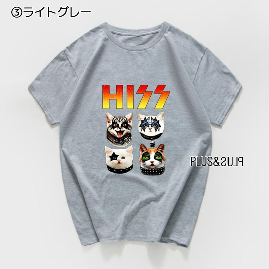Tシャツ 猫柄 ミュージシャン ヘビメタ ハードロック 男女兼用 メンズ