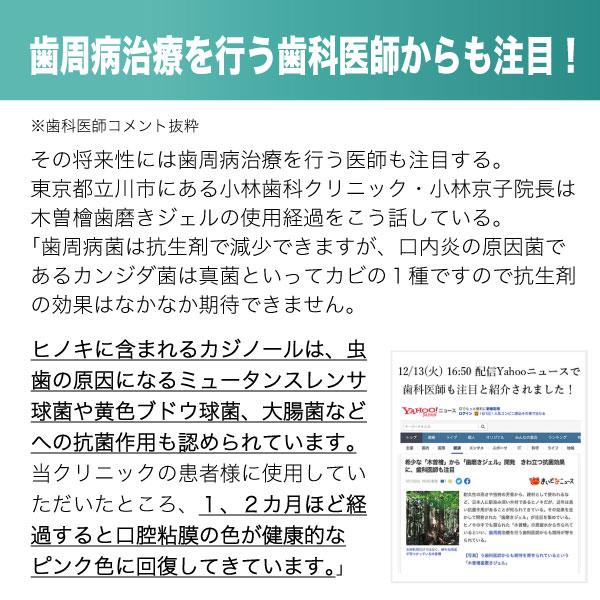 木曽檜歯磨きジェルPREMIUM 80g 100％天然由来成分、ヒノキ蒸留水の