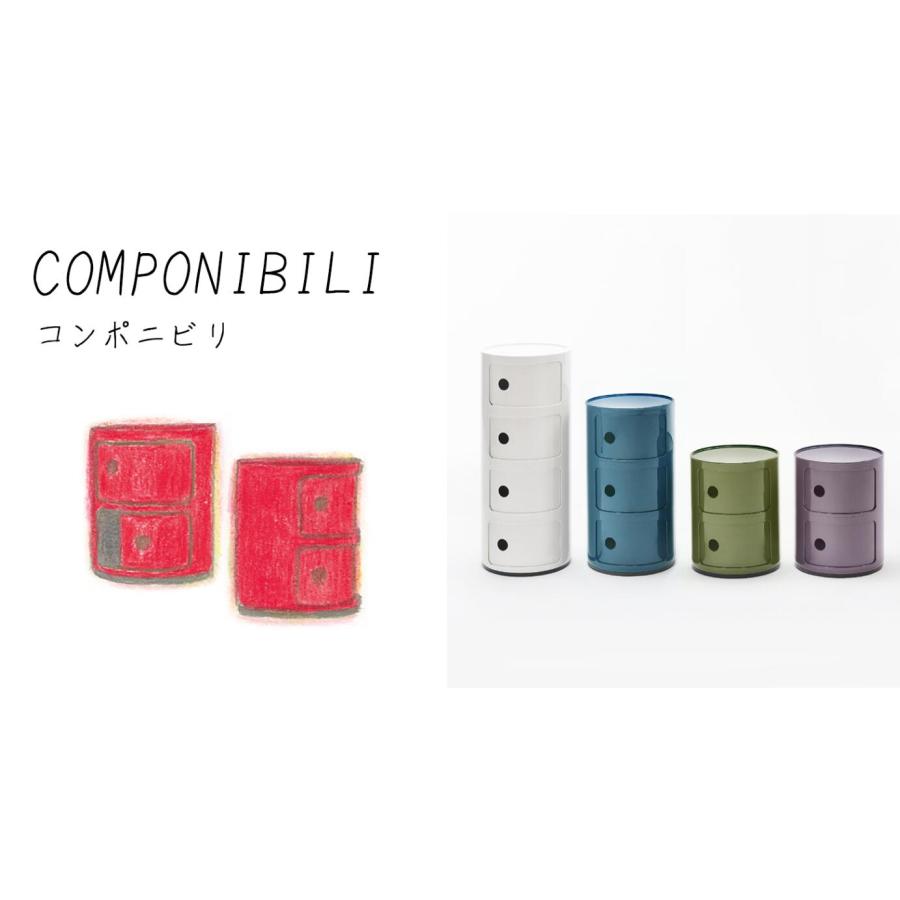 Kartell カルテル コンポニビリ3 Componibili3 シルバー 4967 Kartell カルテル コンポニビリ3 Componibili3 シルバー 4967