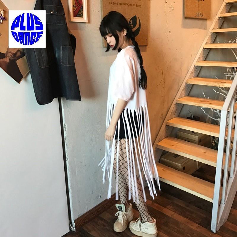 ダンス トップス Tシャツ アレンジ フリンジ 韓国 韓流 原宿 衣装 予約商品 1801atf Plus Dance 通販 Yahoo ショッピング