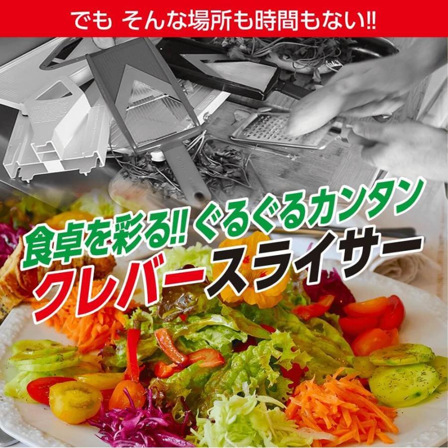 マルチスライサー クレバースライサー KS-A3 ハンドル 回す 刻む 簡単 スライス セット スライス 細切り |  | 02