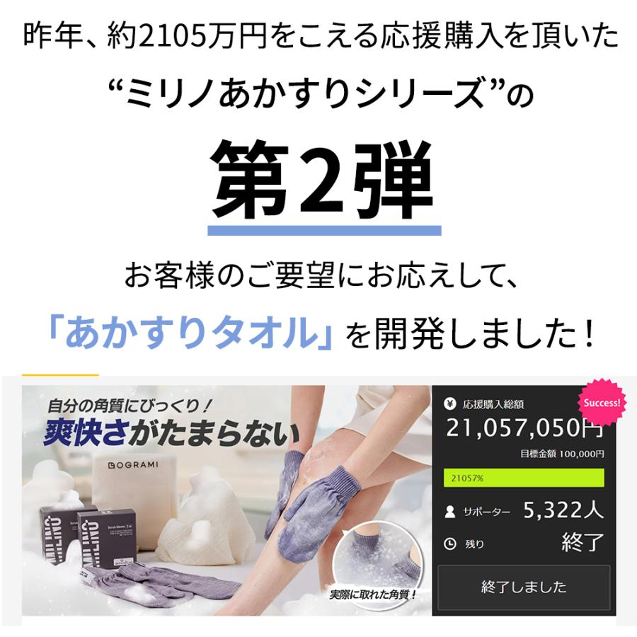 ミリノあかすりタオル 垢すり ビューティー 便利グッズ リラックス バス お風呂 美容 バスグッズ サウナ タオル グローブ アカスリタオル |  | 02