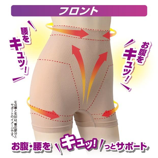 お腹と腰のすっきりシェイプショーツ 気になるぽっこりお腹もスッキリ  腹圧効果の楽らく美姿勢ショーツ |  | 03