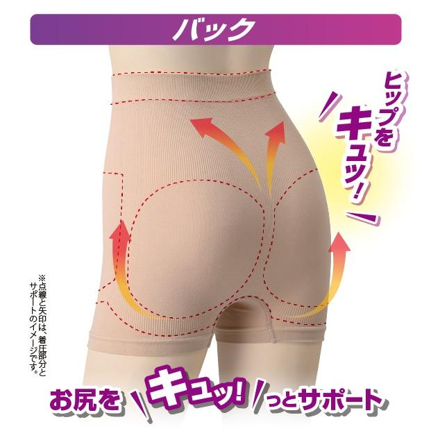 お腹と腰のすっきりシェイプショーツ 気になるぽっこりお腹もスッキリ  腹圧効果の楽らく美姿勢ショーツ |  | 04