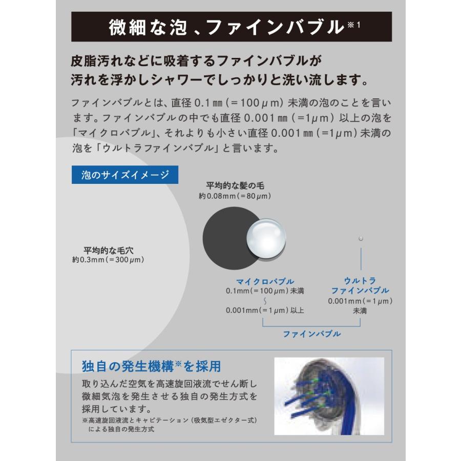 スカルプファイン シャワーヘッド TK-A301 頭皮ケア専用モデル スカルプファイン スターターキット 皮脂汚れ除去 マイクロバブル 日本製 TKS 正規販売店 |  | 05