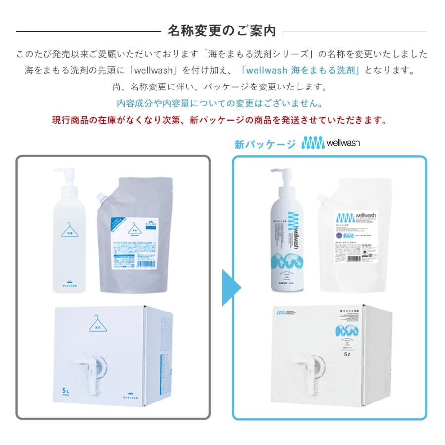 wellwash 海をまもる洗剤 洗濯用 5Lボックス（無香） 海を守る洗剤