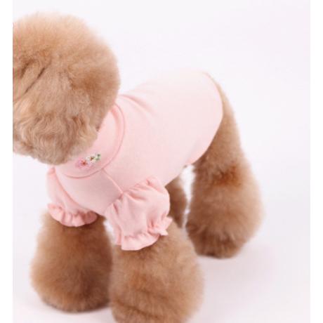 ドッグウェア 可愛いドッグウェア 犬服 桜刺繍入りパフスリーブハイネックウェア |  | 03