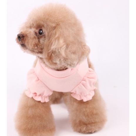 ドッグウェア 可愛いドッグウェア 犬服 桜刺繍入りパフスリーブハイネックウェア |  | 04