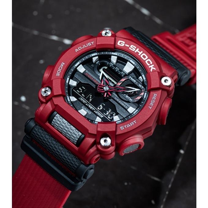 廃盤 GA-900-4AJF G-SHOCKショック ダークレッド#CASIO G-SHOCK GA-900-4AJF ビスデザイン ワールドタイム 電池寿命7年 赤 Red