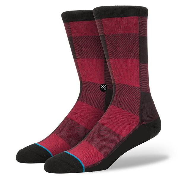 送料無料 STANCE Buffalo 赤 黒 ブロックチェック 国内正規品 stance スタンス 靴下 ソックス カリフォルニア 西海岸 | STANCE