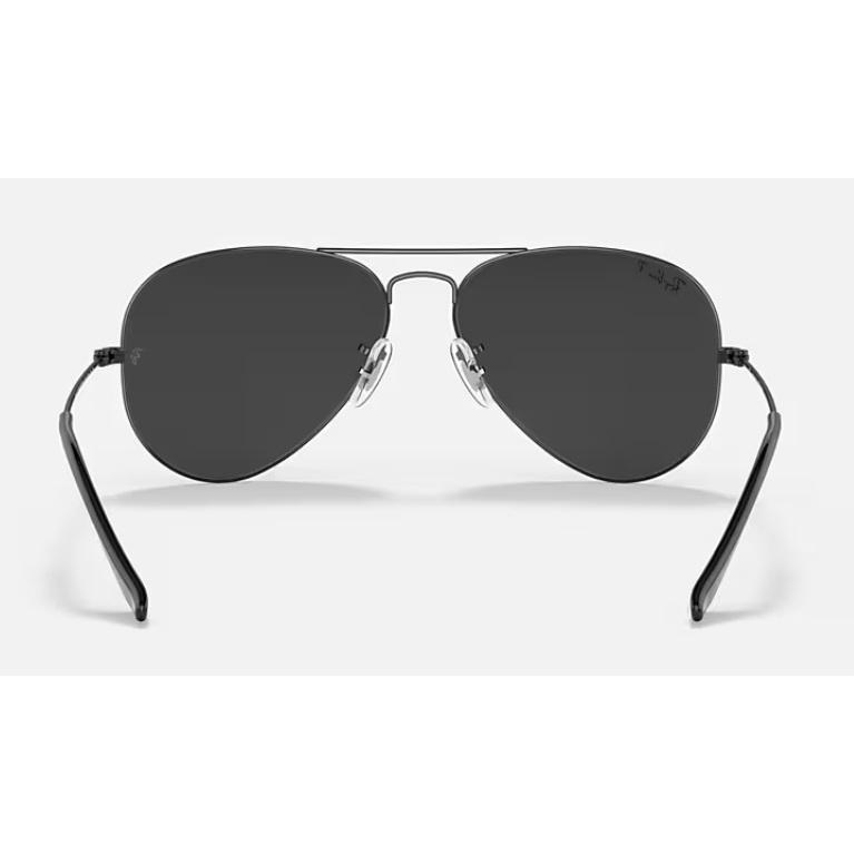Ray-Ban アビエーター RB3025 ブラック Ray-Ban RB3025 Aviator Total Black Sunglasses | LensCrafters