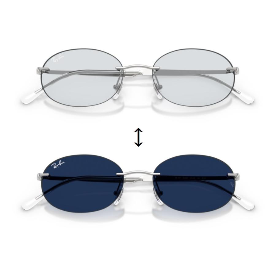 正規保証書(押印)付 レイバン Ray-Ban 3767 003/MF 54-18 RB3767 Transitions トランジションズ 調光 リムレス オーバル Y2K トレンド 即納の画像