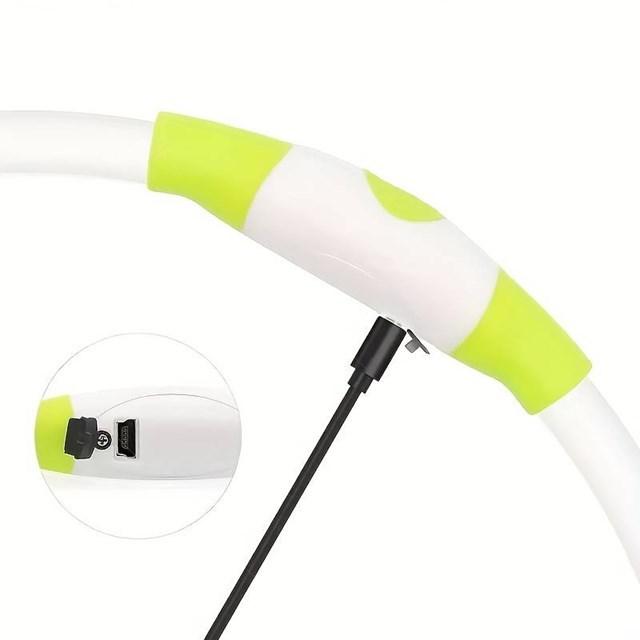 1本【紛失防止】ペット犬の LED ライト　首輪　全体が夜間発光　安全性　 USB 充電式　外出　犬カラー　夜間散歩　お出かけ FREE |  | 04