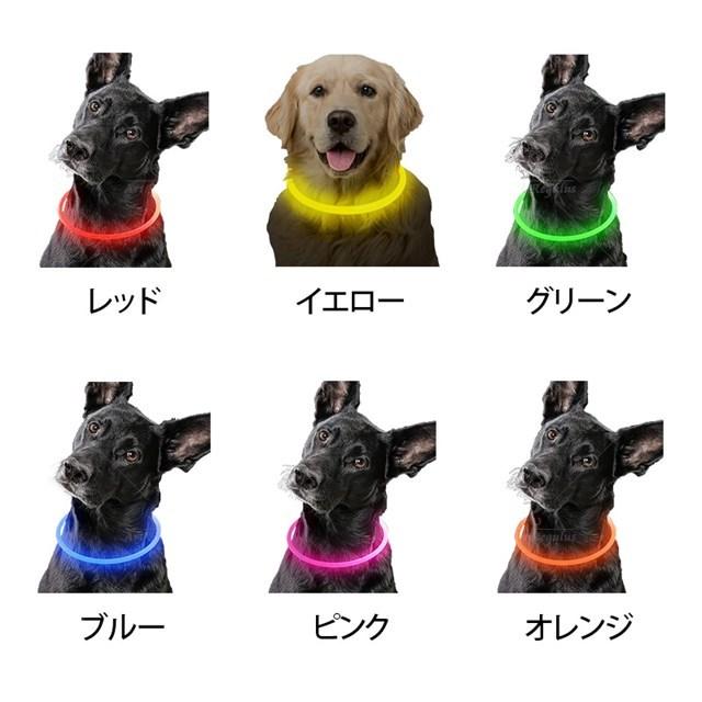 1本【紛失防止】ペット犬の LED ライト　首輪　全体が夜間発光　安全性　 USB 充電式　外出　犬カラー　夜間散歩　お出かけ FREE |  | 06