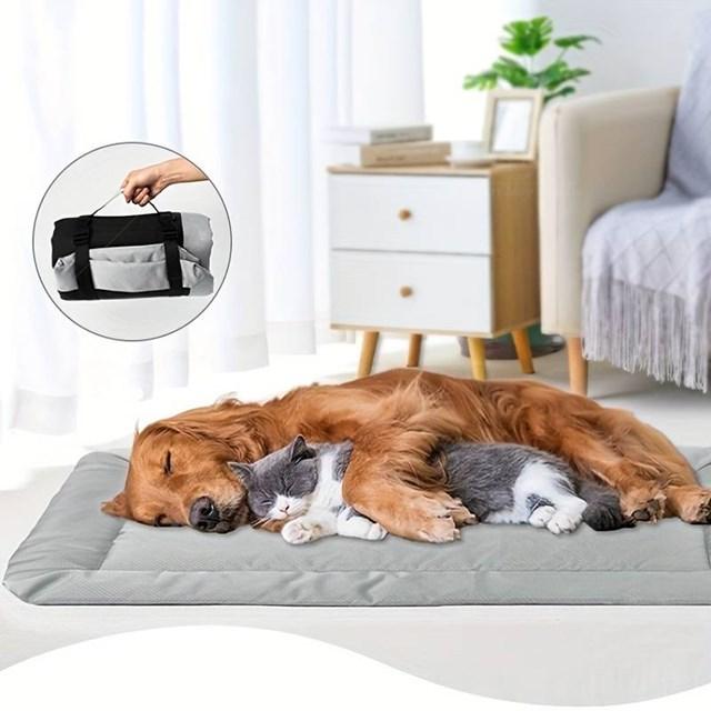 フォールダブルパッキングドッグベッド洗える防水旅行犬マットクッション |  | 02