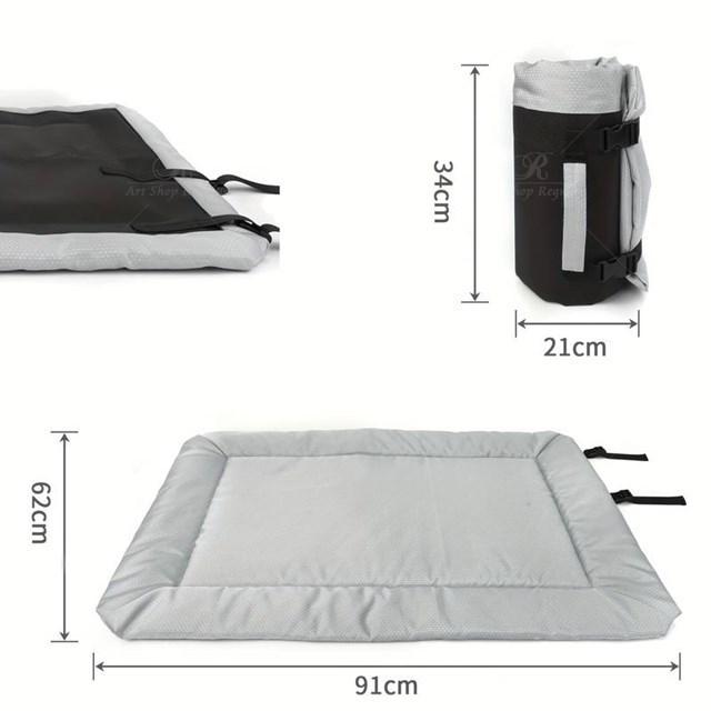 フォールダブルパッキングドッグベッド洗える防水旅行犬マットクッション |  | 06