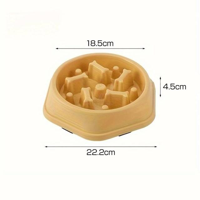 スローフィーダー犬ボウル、窒息防止プラスチック犬パズルフードボウル、滑り止めペットスローフィーダーボウル |  | 06