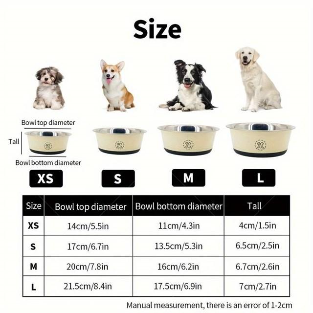 ステンレス製の犬用ボウル、あらゆるサイズの犬種に対応した滑り止めペットフィーダー、耐久性のある猫用ボウル、お手入れが簡単で食器洗い機対応 L |  | 05