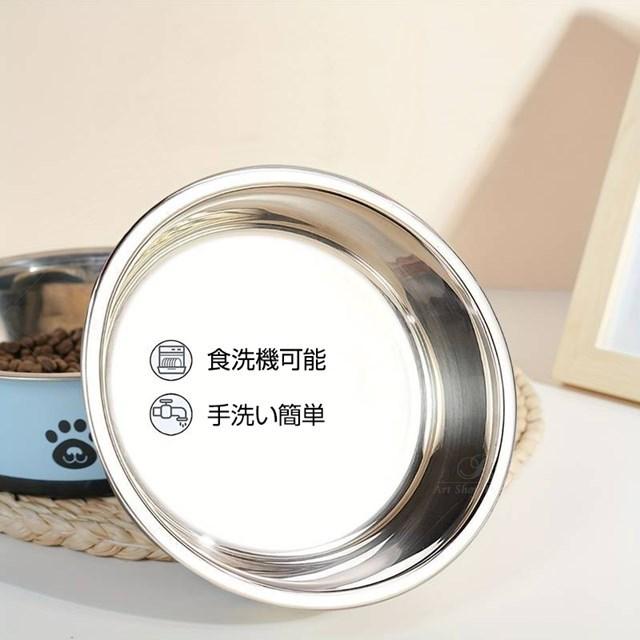 ステンレス製の犬用ボウル、あらゆるサイズの犬種に対応した滑り止めペットフィーダー、耐久性のある猫用ボウル、お手入れが簡単で食器洗い機対応 M |  | 02