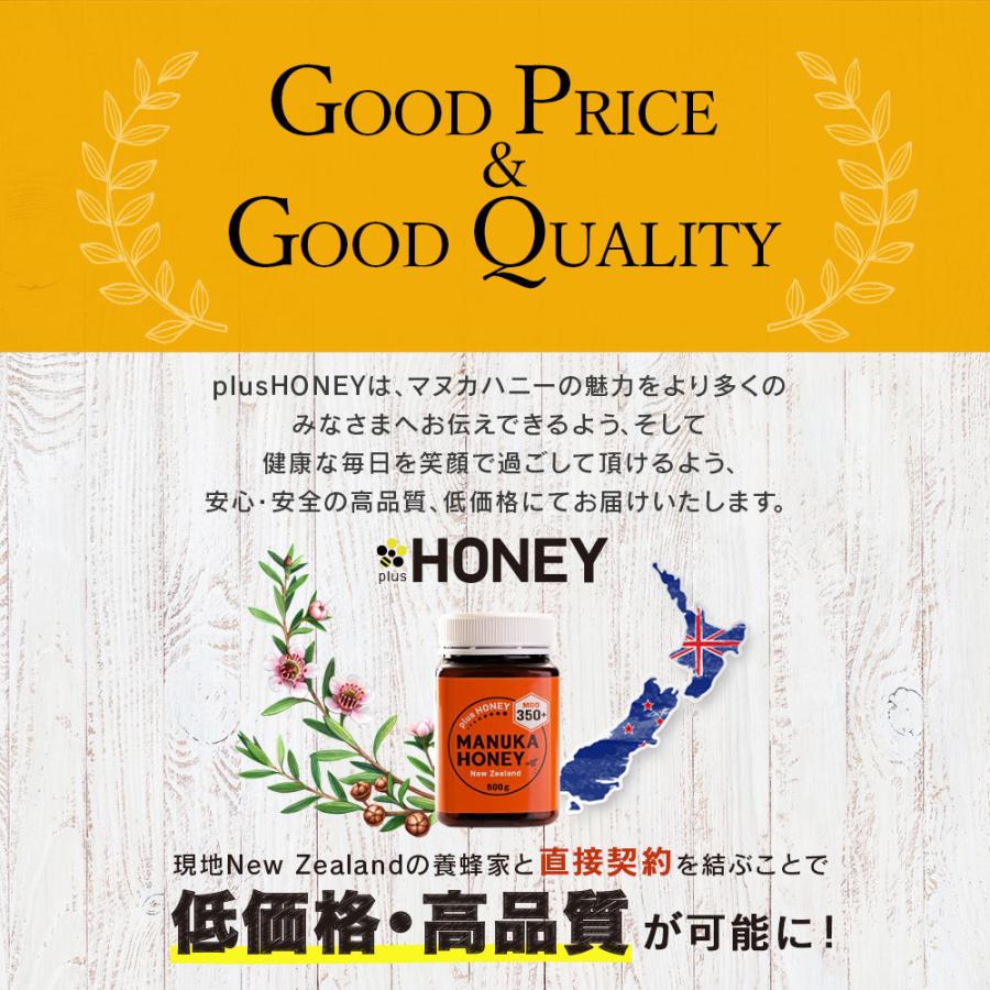 plusHONEY マヌカハニー MGO585+ 500g｜はちみつ 大容量 非加熱 無農薬