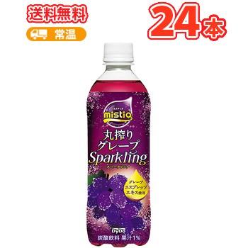 ダイドー ミスティオ 丸搾りグレープスパークリング　PET 500ml×24本 mistio ぶどう 炭酸 500PET ケース販売 まとめ買い | 