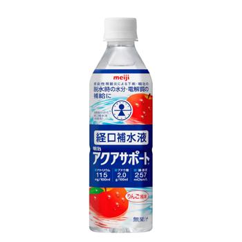 明治アクアサポートPET 500ml ×24本 福祉介護用品/水分補給/スポーツドリンク/イオン飲料/熱中症予防/脱水/対策 大特価 ケース/水分・電解質補給飲料｜plusin