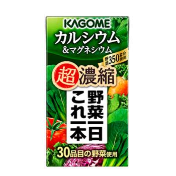 カゴメ 野菜一日これ一本超濃縮　カルシウム＆マグネシウム　125ml × 24本入/6ケース　紙パック〔野菜ジュース kagome　カゴメ　カルシウム〕