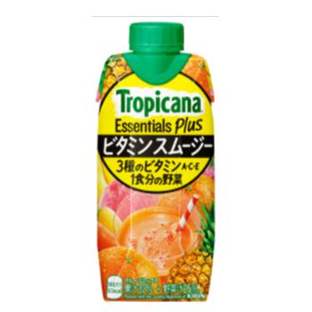 キリン　トロピカーナ エッセンシャルズ プラス ビタミンスムージー　330ml×12本入/2ケース 紙パック〔オレンジ　パイン　乳酸菌　スムージー　KIRIN〕送料無料｜plusin