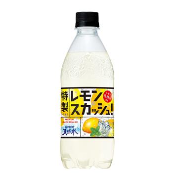 サントリー天然水 特製レモンスカッシュ 500ml×24本入 PET〔炭酸飲料