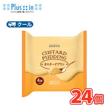 オハヨー　CUSTARD PUDDING カスタードプリン【68ｇ×4P×6個】　クール便　食べる　〔オハヨー乳業　クール便　スイーツ　プリン　洋菓子〕 | オハヨー乳業