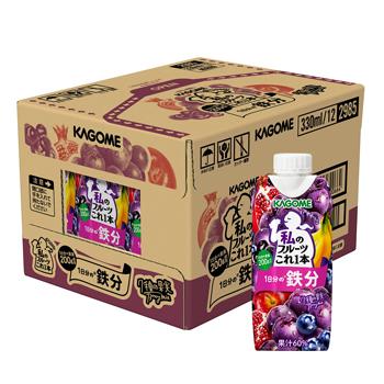 カゴメ 私のフルーツこれ一本　１日分の鉄分 330ml×12本入/2ケース 紙パック〔フルーツジュース 果実飲料 鉄分〕季節限定 | フルーツこれ一本 | 05