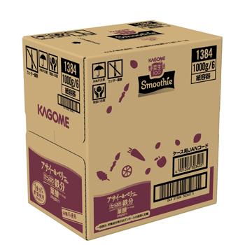 カゴメ 野菜生活100 スムージー アサイー＆ベリーmix　1000g×6本入/2ケース　紙パック　野菜ジュース スムージー 食物繊維 Smoothie ベリー 鉄分  やさい〕 | 野菜生活100 | 01