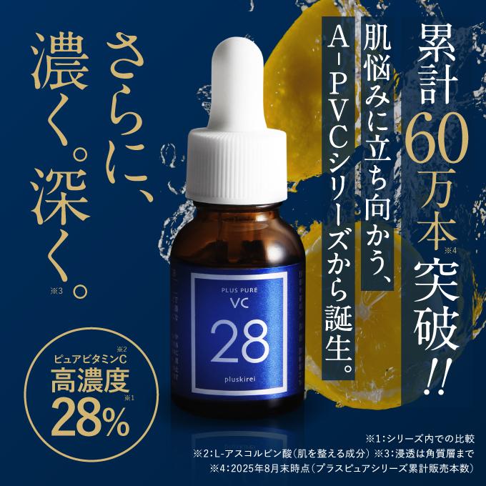 プラスキレイ ピュア ビタミンC 28％配合 美容液 無添加 くすみ キメ