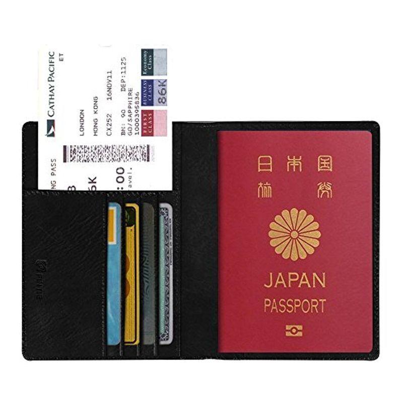 Fintie 出色 パスポートケース ホルダー トラベルウォレット 高級PUレザーパスポートカバー スキミング防止 ふるさと割 多機能収納ポ 安全な海外旅行用