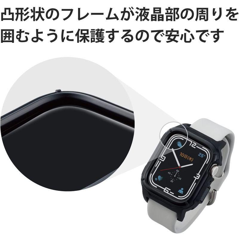 エレコム Apple Watch Series 7 45mm ZEROSHOCKバンパー ブラック AW-21ABPZEROBK 春夏新作