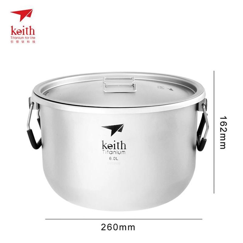 Keith チタン 大容量クッカー 鍋 6l Ti01 キャンプ アウトドア 超軽量 送料無料 海外から発送 Od1432 Plus Magic 通販 Yahoo ショッピング