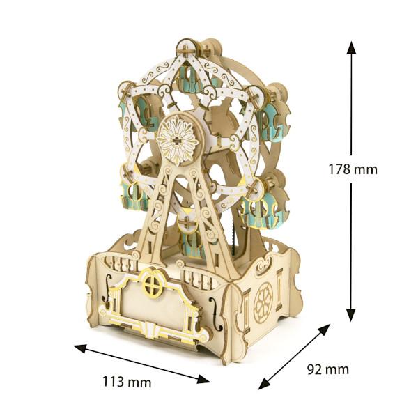 木製立体パズル ki-gu-mi オルゴール付き観覧車 エーゾーン 木組 立体