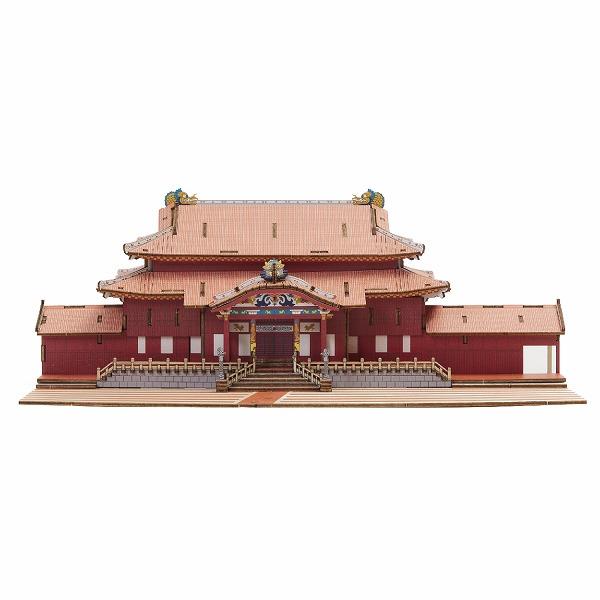 メール便送料無料 ki-gu-mi 首里城 カラーVer.  エーゾーン  木製立体パズル ki-gu-mi 木組 立体パズル 木製 工作 おもちゃ インテリア プレゼントの画像