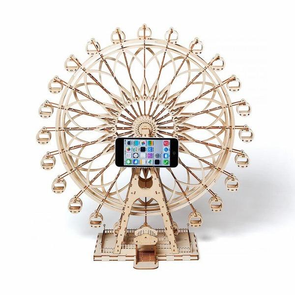 ★木製　観覧車　小物入れ★ Wooden Art ki-gu-mi NEW観覧車 木製 ウッドパズル 立体パズル