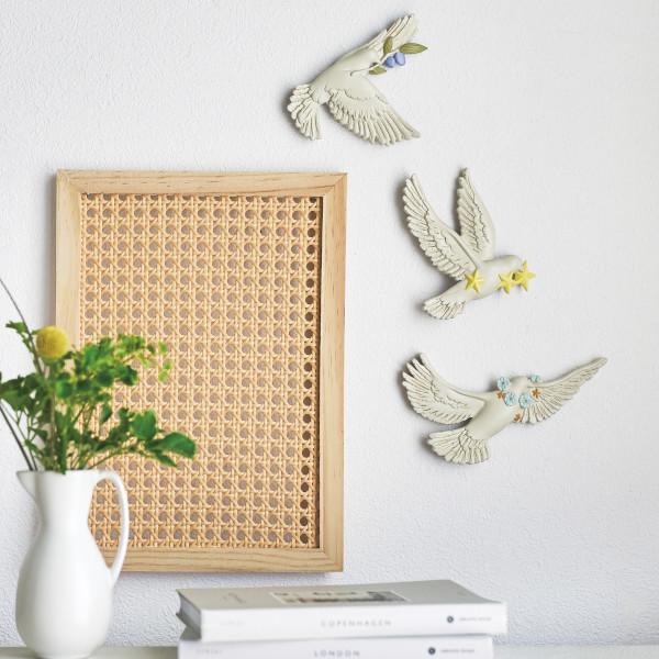 インテリアオブジェ ウォールデコ ハトフラワー R24-1061 セトクラフト SETOCRAFT