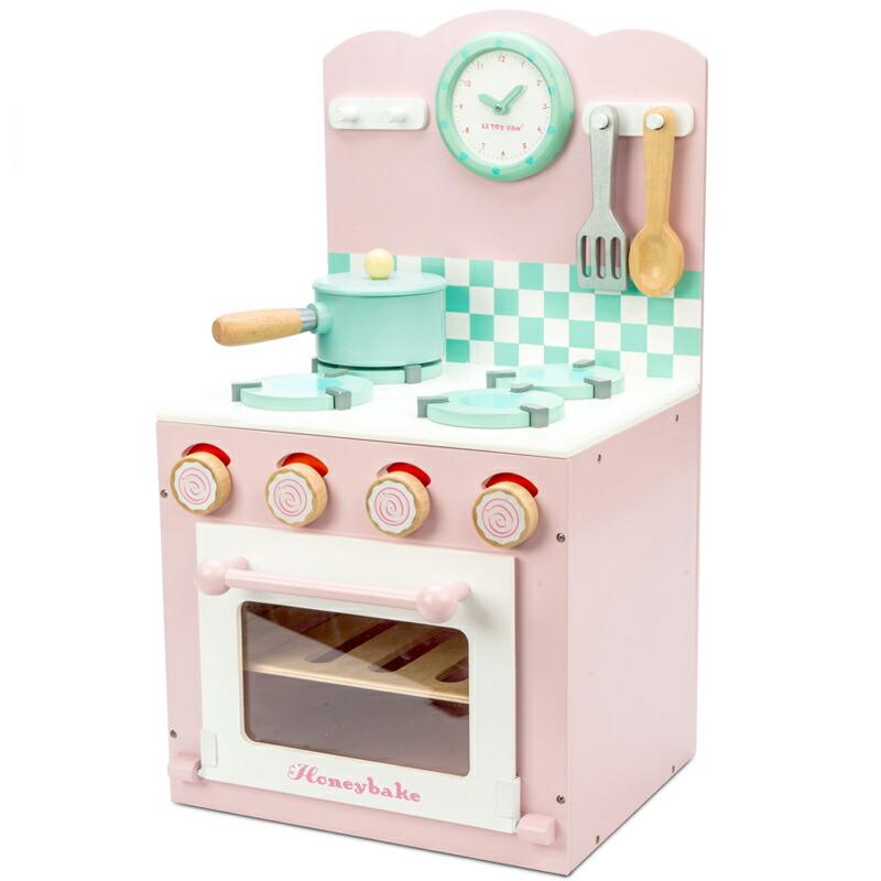 ミニキッチン(ピンク) TV0130 ルトイヴァン 3歳 4歳 木製 ごっこ遊び 知育玩具 出産祝い 誕生日 子供 男の子 女の子 レトイバン ギフト ポイント利用の画像