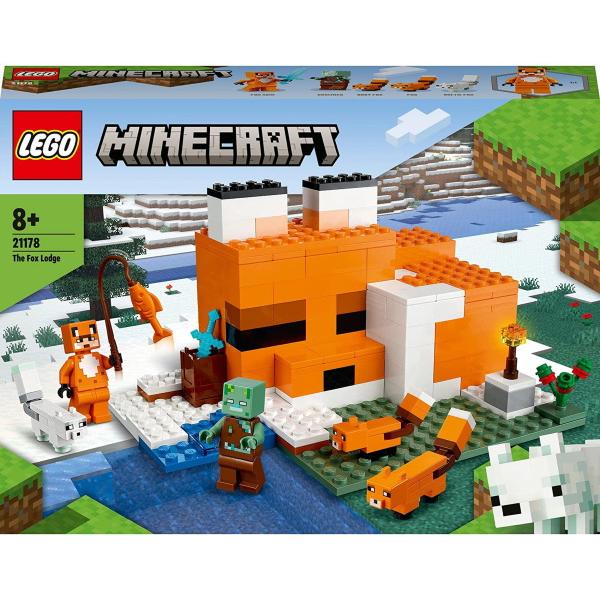 知育玩具 Minecraft Build Set SJ82007 4in1 LEGO（レゴ） マインクラフト キツネ小屋 21178 LEGO プレゼント