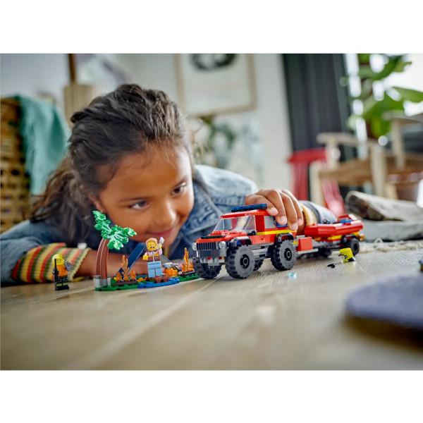 LEGO CITY レゴ シティ 4WD消防車とレスキューボート 60412 おもちゃ