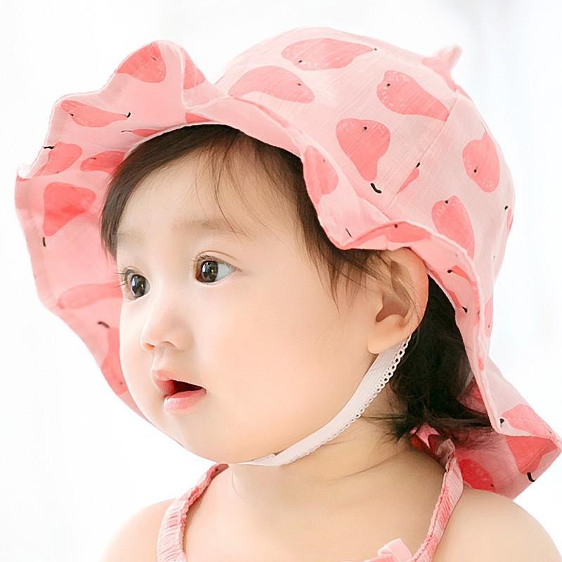 とんがり帽子 チューリップハット ベビー帽子 ベビーキャップ ハット ぼうし 赤ちゃん Baby 可愛い カジュアル 女児 女の子 送料無料 一部地域を除く フルーツ柄
