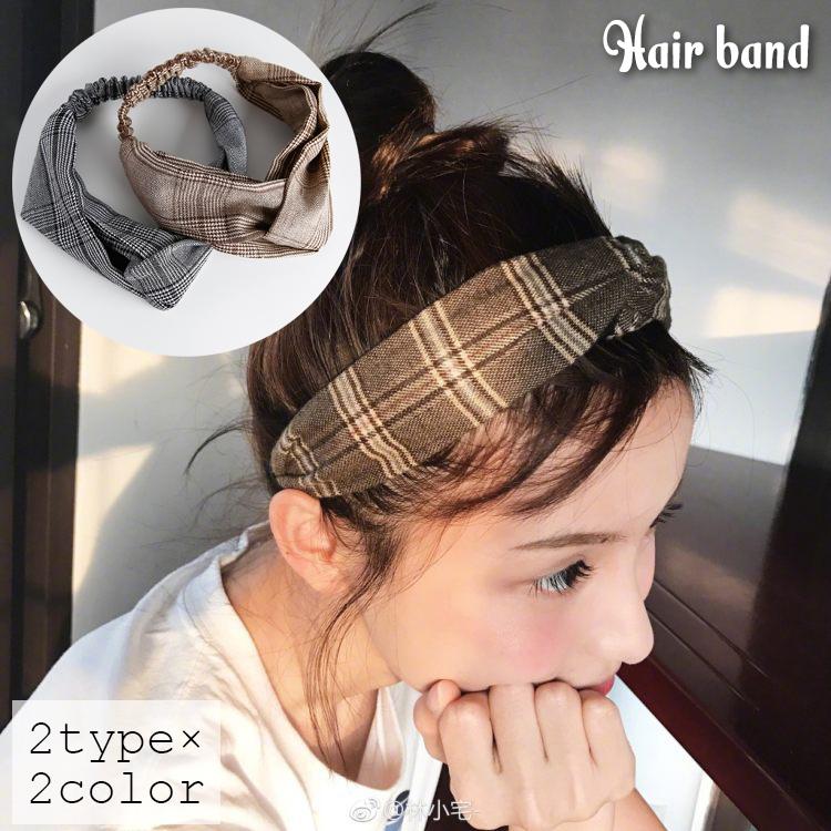 ヘアバンド ヘアアクセサリー レディース 女性用 ヘア バンド ターバン リボン クロス チェック柄 ゴムバンド 幅広 ねじり おしゃれ かわいい 可 Acc 0 プラスナオyahoo 店 通販 Yahoo ショッピング