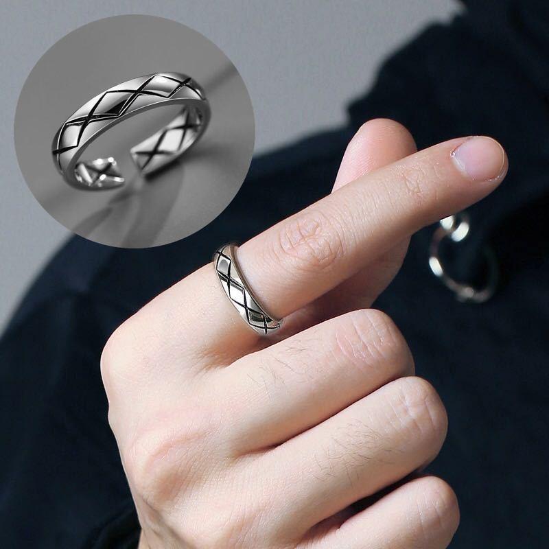 ダブル ハンド シルバー オープン リング メンズ 21号 指輪 おしゃれ 人気ダブル 指輪 リング オープン メンズ 人気 おしゃれ ハンド 21号 シルバー
