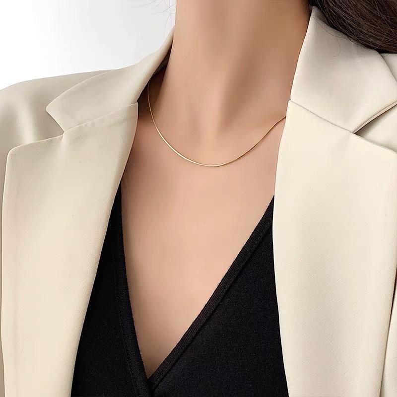 plusnao（プラスナオ） チェーンネックレス スネークチェーン 40cm