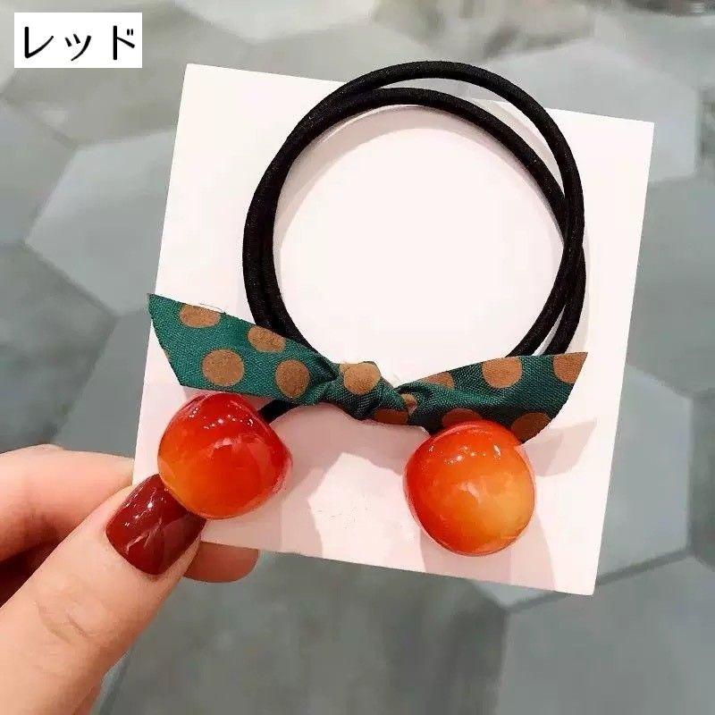 plusnao（プラスナオ） ヘアゴム サクランボ チェリー 髪ゴム ヘア